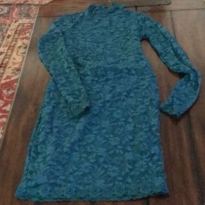 Moda International Emerald Green Lace Dress Size S